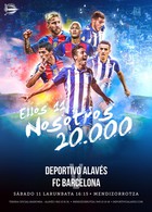 Jugadora premiada con 2 entradas para presenciar de forma GRATUITA y en directo el encuentro de Primera División de la Liga Santander, Deportivo Alaves-Fútbol Club Barcelona.